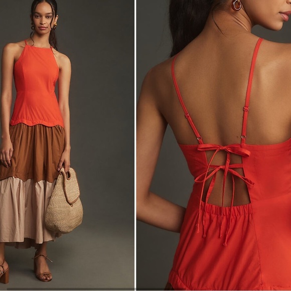 Maeve halter tiered maxi dress size - Picture 1 of 10
